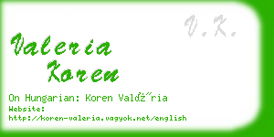 valeria koren business card